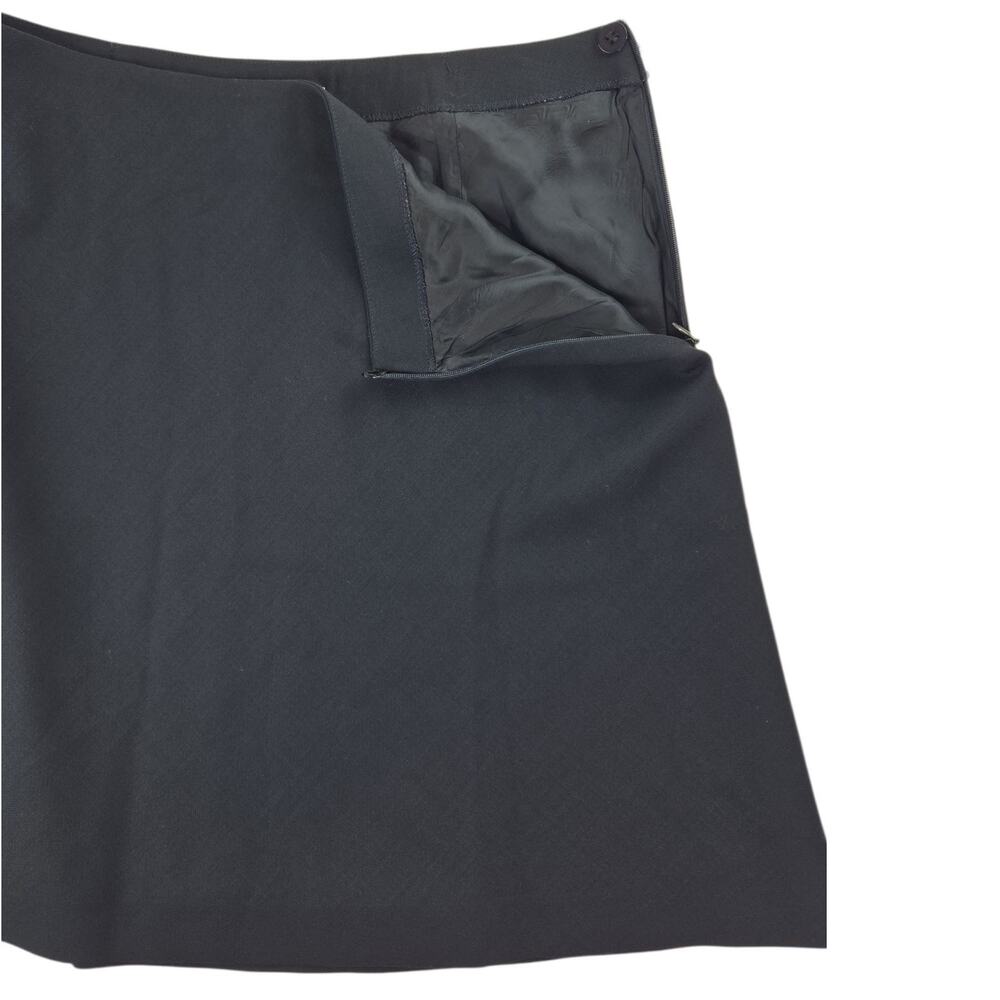 Emporio Armani | Vintage Navy Blue Lightweight Wool Mini Skirt | 28 waist - Picture 2 of 7